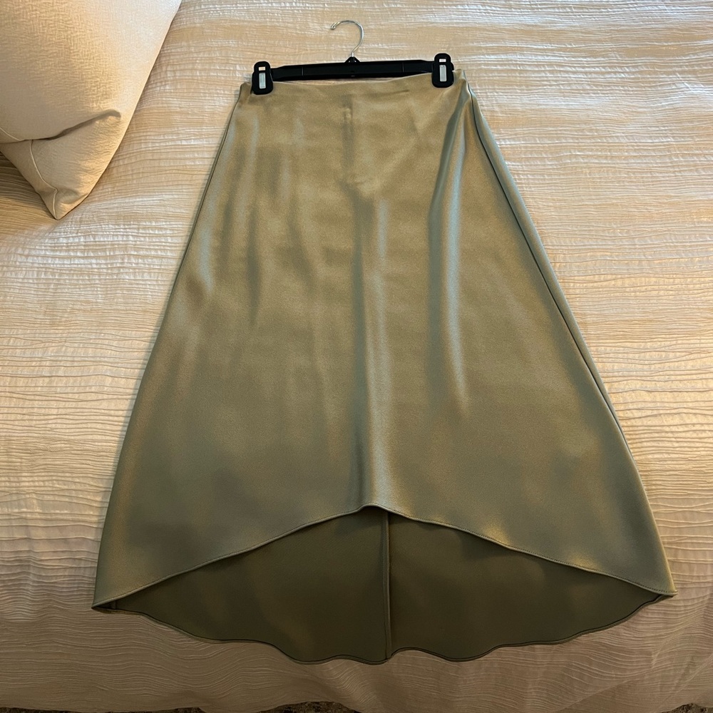 Alice and Olivia satin slip skirt.